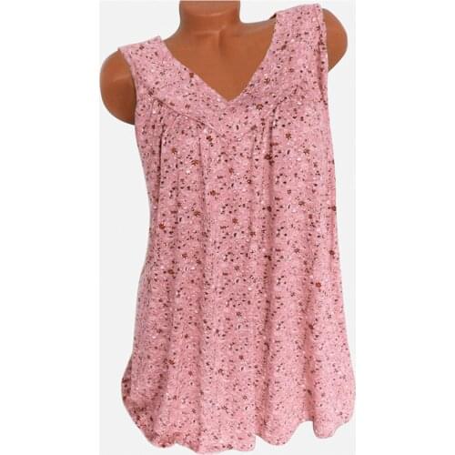 S-7XL Casual Summer Tee Shirts Tanks Women 2020 Sexy V-Neck Boho Floral Print Large Size Beach T Shirt Loose Plus Size Tops