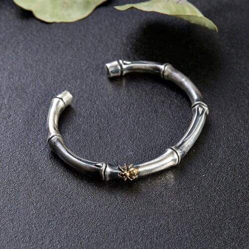 999 silver bracelet male Chinese style do old solid contentment Pinganzhu lovers open silver bracelet
