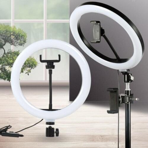 USB Photography LED Selfie Ring Light 26cm Stepless Lighting For Makeup Video Live Studio