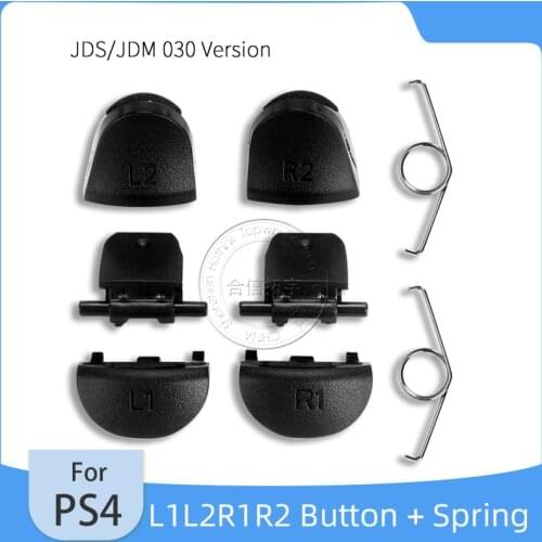 HOTHINK Black Trigger Buttons Repair Parts L1 R1 R2 L2 with springs For Play Station 4 PS4 Controller JDM-030