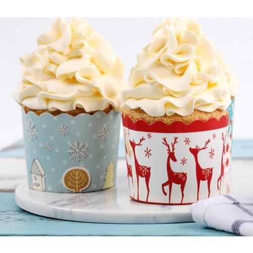 YOMDID 50pcs/Set Multiple Styles Muffin Cases Cupcake Mold Holder Printing Cake Decorating Tool Paper Cups Waterproof Bakeware