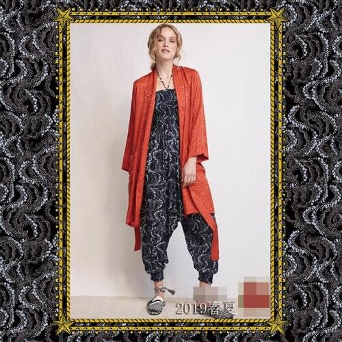 New pre-sale spring and summer fashion abstract printed fabric dress tops womens clothing cloth wholesale