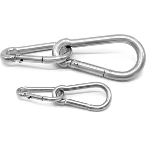 1Pcs carabiner 304 stainless steel quick link lock ring camping outdoor sports safety buckle key chain camping equipment