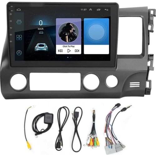10.1in Touch Screen Car GPS Navigator Bluetooth for Android 10.0 Fit for Honda Civic 2006-2011 RHD