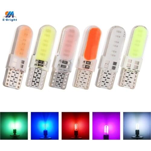 100PCS/lot T10 194 168 COB 12SMD SILICA W5W 12 Led Reading Light 12V DC Indicator Lamp Car Automotive Led License Plate Lights