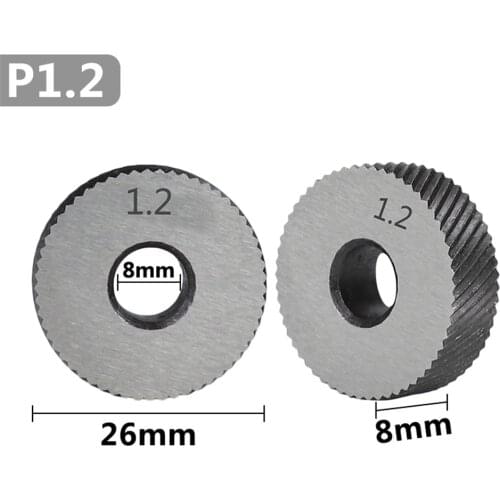 Lathe wheel knurling tools 2 pcs 1.2mm diagonal thick knurling wheel