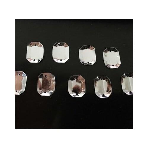 500pcs Crystal 10*14 mm Rectangle Loose Sequins Beads DIY Handmade Nursery Club Level Stage Performances Sequins