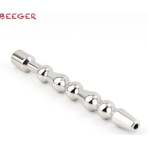 BEEGER Hammer Time Penis Plug, Tiered and Ribbed Hollow Cock Plug