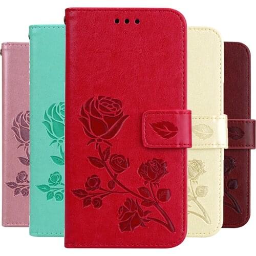 3D Rose Phone Case For Xiaomi Redmi 3S Cover Fashion Wallet Flip Leather Case For Redmi 3s Coque For Redmi 3 S Card Slots Funda