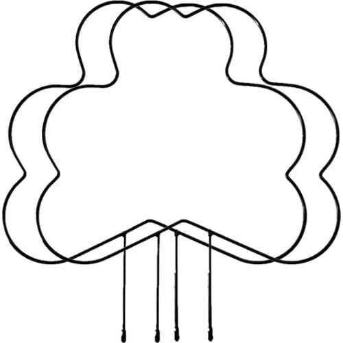 Black 2PCS Iron Garden Stake For Climbing Plants Vine Plant Support For Potted Climbing Vines Shape Your Plant High Quality