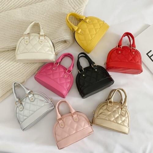 Childrens decorative shell bag new Korean Lingge chain messenger Cute Mini girls one shoulder portable bag KBG028