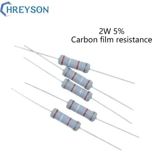 20Pcs 2W 0R-22M Carbon Film Set Of Resistor 5%Tolerance 470K 680K 750K 1M 3M 4.7M 6.8M 7.5M 10M 10 Ohm Electronics Resistance