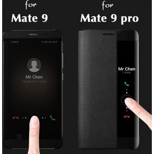 Flip Leather Cover Phone Case For Huawei Mate 9 Pro Smart Touch View Case For Huawei Mate9 Pro Mate9pro Luxury Shockproof Cases