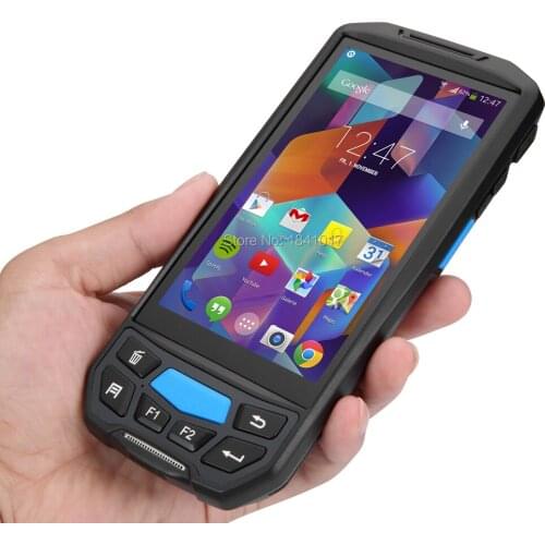 Factory PDA barcode scanner OS android 7.0 hf 13.56MHz Hand held RFID reader support 4G wifi bluetooth UHF rfid handheld reader