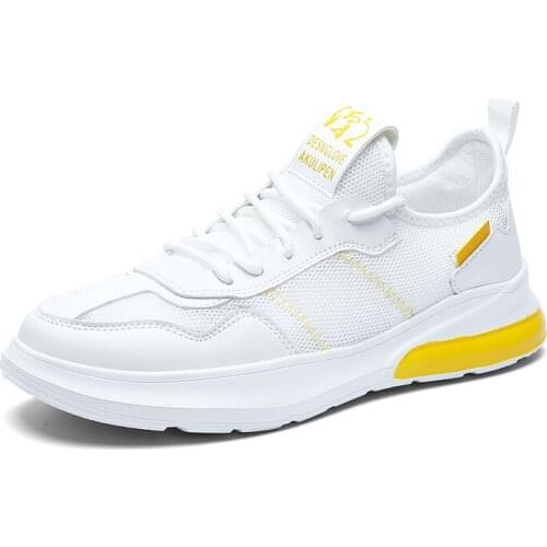 2021 New Men Sneakers Breathable Lace Up Men Mesh Shoes Fashion Casual No-slip Men Vulcanize Shoes Tenis Masculino