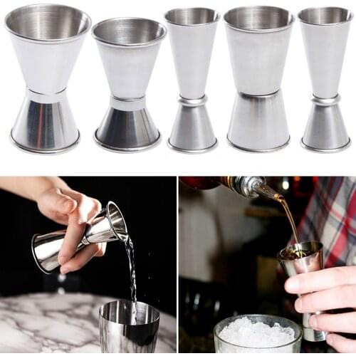 Stainless Steel Wine Cocktail Shaker Jigger Japanese Design Double Spirit Measuring Cup For Home Bar Party Useful Bar Accessorie