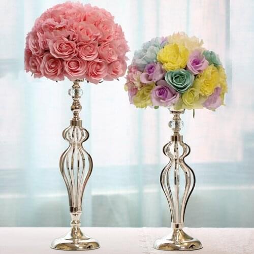 Multi-function metal single-head silver plated candlestick wedding home decoration