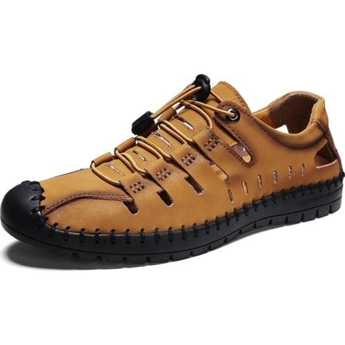 Male masculina transpirables shoes 2019 para verano for beach sandali de leather sandalen work sandalle sandale ete da uomo men