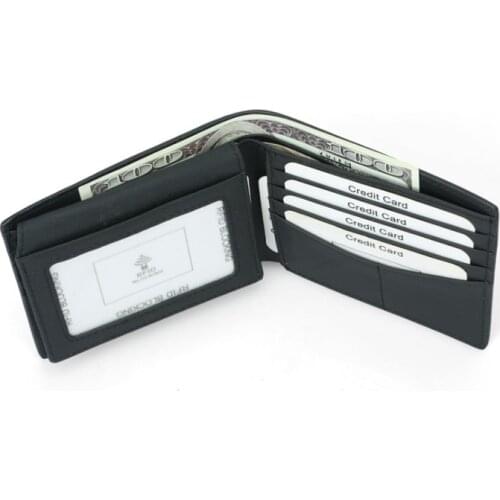 Carbon Fiber Men Slim Mini Wallet Small Card Holder Wallets Money Bag Male Purses with ID Photo Window