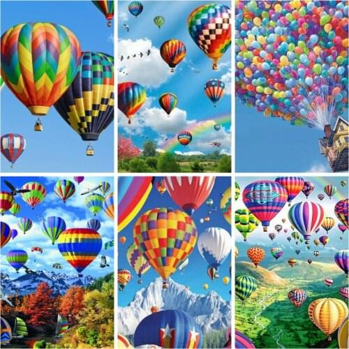 HUACAN Diamond Painting Full Balloon Diamond Embroidery Cross Stitch Landscape Pictures Of Rhinestones Mosaic Craft Kit