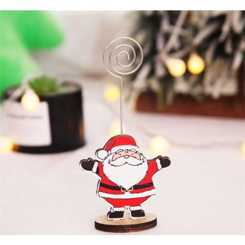 2021 New Year Christmas Cartoon Note Holder/photo/business Card Xmas Gifts Christmas Decorations for Home Ornaments Noel Navidad