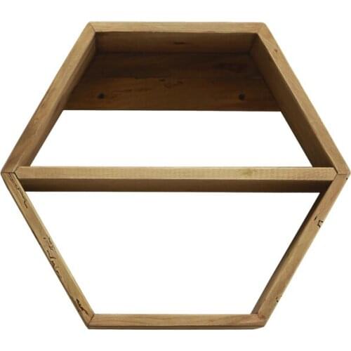 Recyclable wood wall shelf with hooks storage nostalgic home decoration living room kitchen bathroom cups pine worm hole