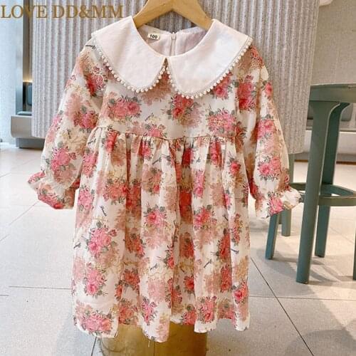 LOVE DD&MM Girls Dresses 2021 Spring New Kids Wear Girls Flower Fashion Dress For Girl Kids Costumes