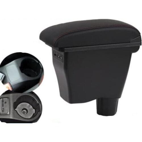 For smart fortwo armrest box universal car center console smart forfour caja modification double raised with usb no assembly