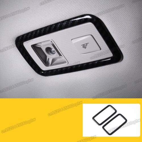 Lsrtw2017 titanium black car reading light frame trims for volkswagen t-roc 2017 2018 2019 2020