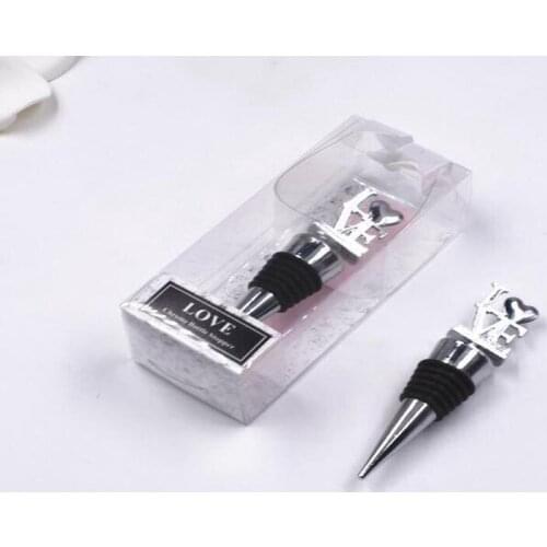 Romantic letter LOVE red wine bottle stopper Creative European small gifts Wedding favor Valentines day gift