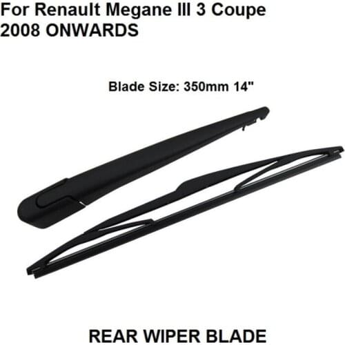 FOR RENAULT MEGANE MK 3 COUPE 2008- 350MM 14" REAR WINDSCREEN WIPER ARM BLADE NEW