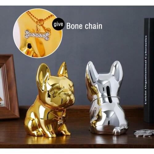 Hidden Secret Security Safe Box Creative Piggy Bank Bulldog Resin Decoration Large Coin Money Box Cute Puppy Home For Kid Gift