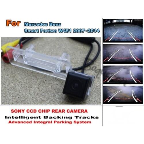 For Mercedes Benz Smart Fortwo W451 2007~2014 Smart Tracks Chip Camera / HD CCD Intelligent Dynamic Parking Car Rear View Camera