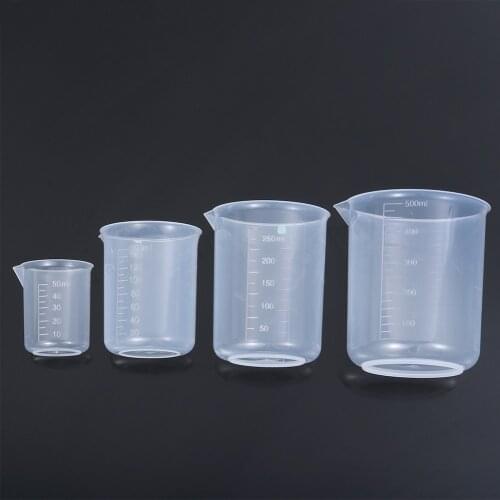 50/150/250/500ML transparent plastic laboratory beaker liquid measuring cup handmade DIY jewelry making epoxy resin cup tool