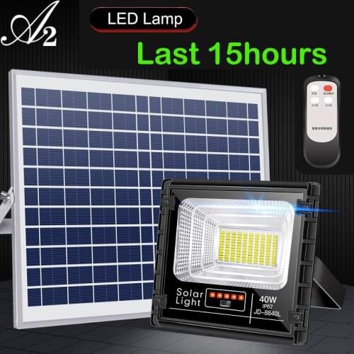 A2 LED Solar Spotlight Floodlight Street Night Light Garden Lamp Outdoor Way Lighting Super Bright Long 18 hours Working Time