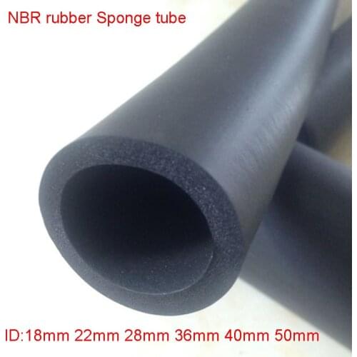 18mm 22mm 28mm 36mm 40mm 50 NBR rubber foaming Smooth Sponge tube Thermal insulation pipe sleeve Anti-collision hand Hollow foam