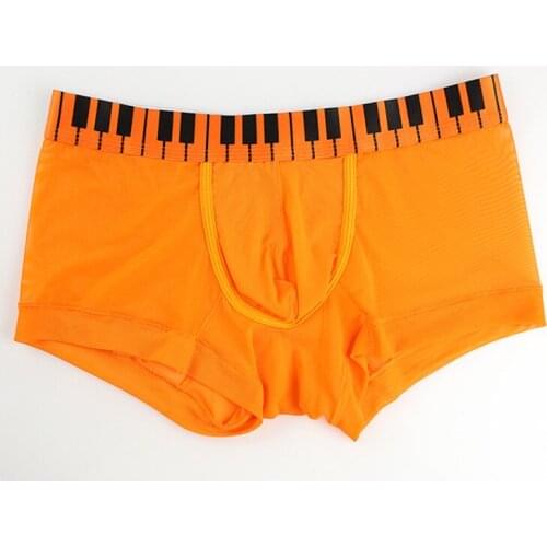 Piano notes comfortable mesh fashion mens boxer briefs