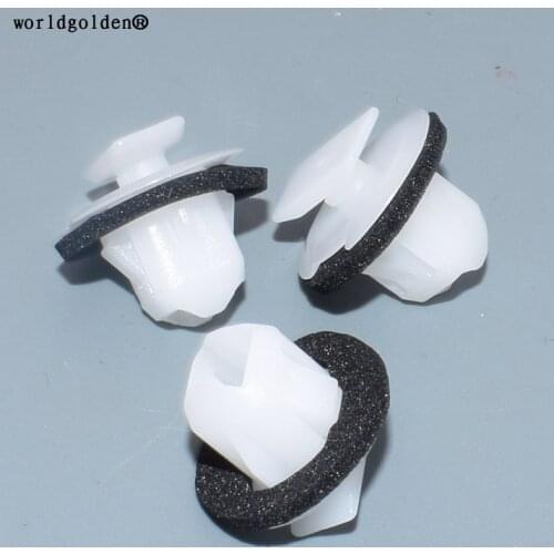 Worldgolden 100pcs plastic clip Rear Wheel Trim Retainer for Nissan 76882-JG10A
