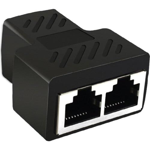 1 To 2 Ways RJ45 Ethernet LAN Network Splitter Double Adapter Ports Coupler Connector Extender Adapter Plug Connector Adapter