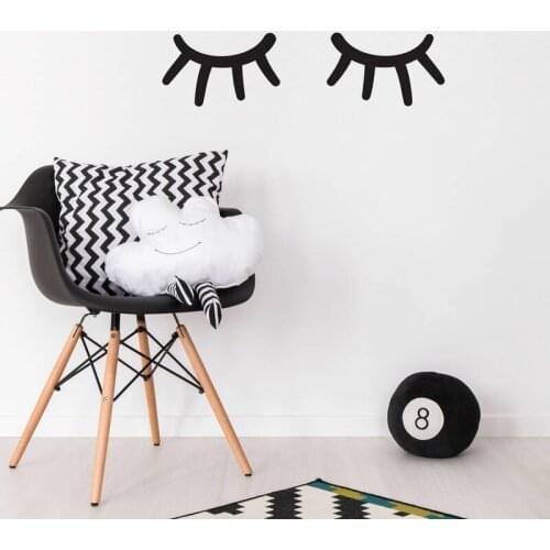 2pcs Sleepy Eyes Wall Sticker Vinyl Wall Art Sticker For Baby Room Bedroom Decor Wall Decals For Girls Room Home Decor ZS34