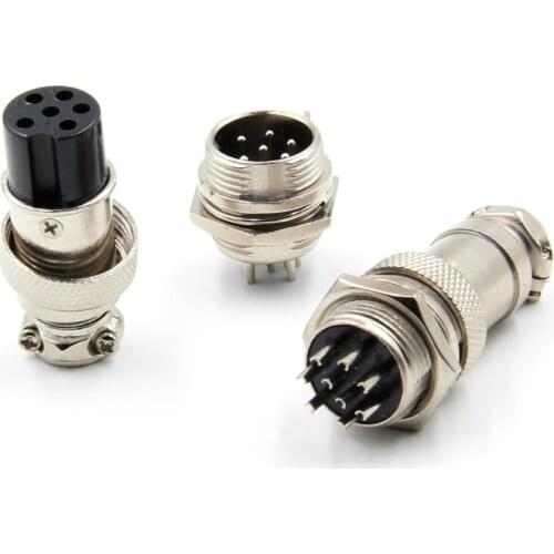 5set GX12 2/3/4/5/6/7 Pin Male Female 12mm Circular Aviation Socket Plug Wire Panel Connector Metal M12 Aviation Connector 10pcs