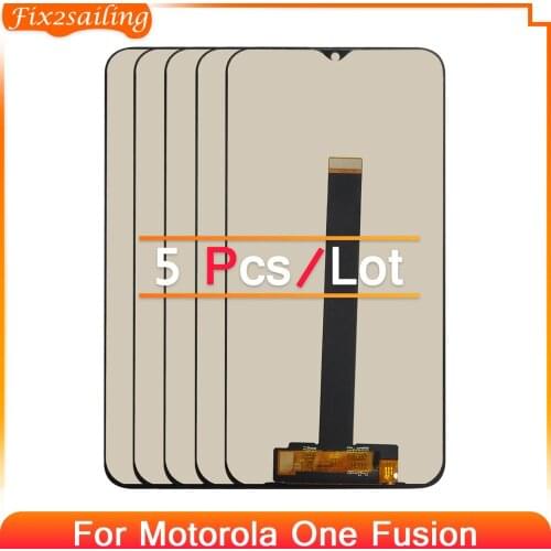 5pcs 100%Tested New 6.5" LCD For Motorola Moto One Fusion LCD Display Touch Screen Digiziter Assembly Replacement High Quality