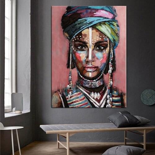 Abstract Art Woman Graffiti Canvas Painting Wall Art Pictures For Living Room Colorful Woman Graffiti Art Home Decor Pictures