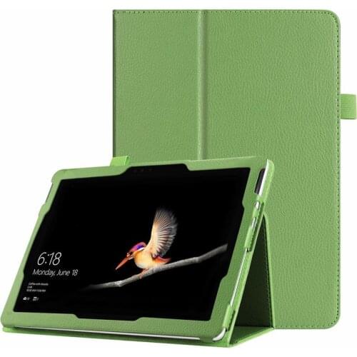 For New Microsft Surface Go Case,PU Leather Folio Folding Stand Cover for 10" Surface Go Windows 2018 Release Tablet+Stylus loop