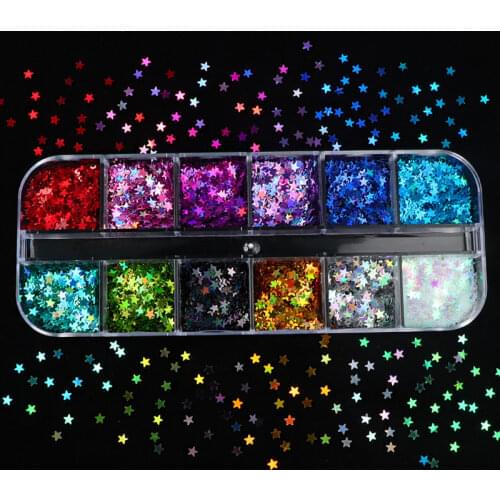 Holographic Glitter For Resin Shaker Filler Star Shape Sequins Epoxy Resin Filling Resin Art Supplies Jewelry Making Accessories