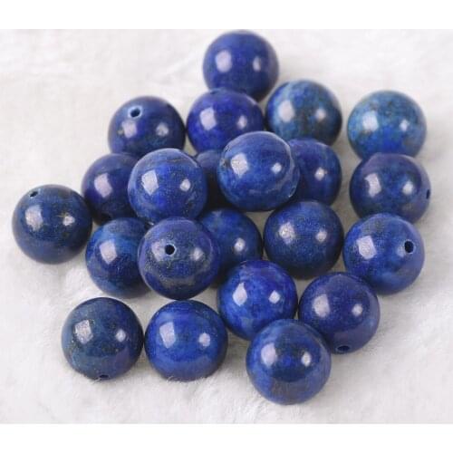 Round Natural Lapis lazuli Stone 4mm 6mm 8mm 10mm 12mm Loose Beads lot for Jewelry Making DIY Crafts Findings