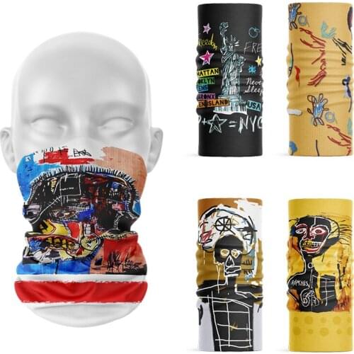 3D Print Fashion Bandana Graffiti Personality Abstract Headscarf Breathable Soft Face Scarf Neck Gaiter Magic Sport Wrist Band