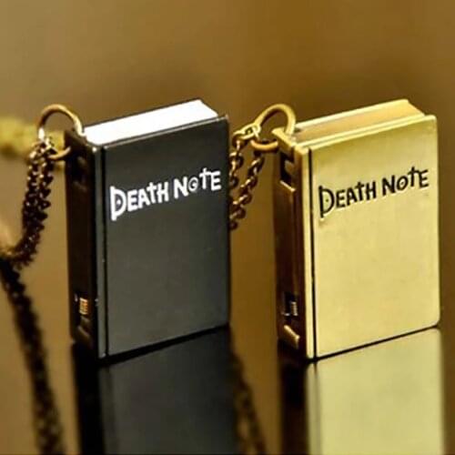 2018 Unique Death Note Book Quartz Pocket Watch Pendant Necklace Vintage Gift Relogio Masculino Pocket Watch Montre EA