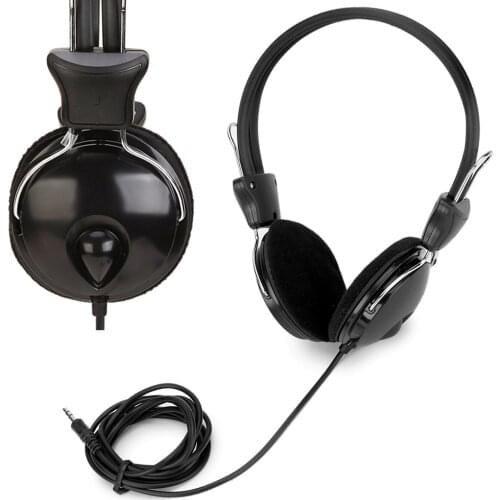 On Ear Wired Computer Headphone 3.5mm Plug Adjustable Balanced Sound Stereo Headphone With Soft Ear Cushions For PC Laptops