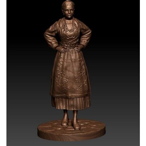 New model 3D model for cnc or 3D printers in STL file format National style dancer